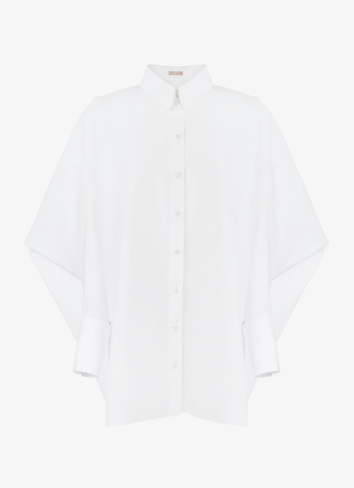 Oversize-Hemd Aus Japanischem Popeline ALAÏA WEIß OVERSIZE-HEMD AUS JAPANISCHEM POPELINE
